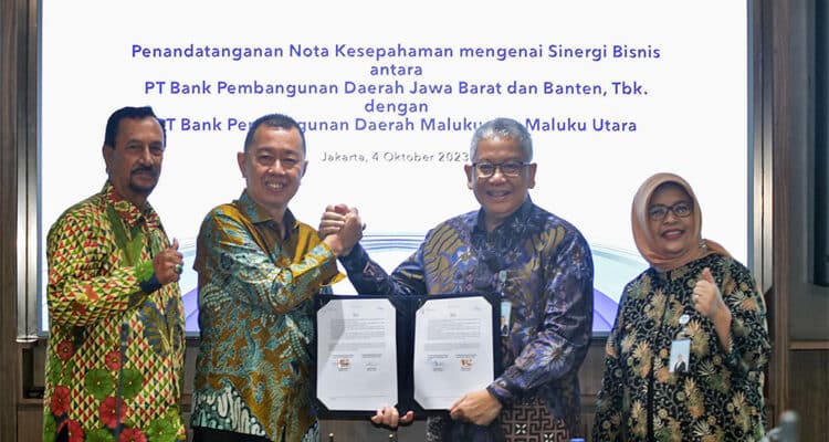 Mendorong Sinergitas BPD, bank bjb dan Bank Maluku Malut Teken MoU Sinergi Bisnis