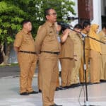 Suasana apel pagi di Halaman Kantor Gubernur Kalimantan Barat, Senin (06/11/2023). (Foto: Jauhari)