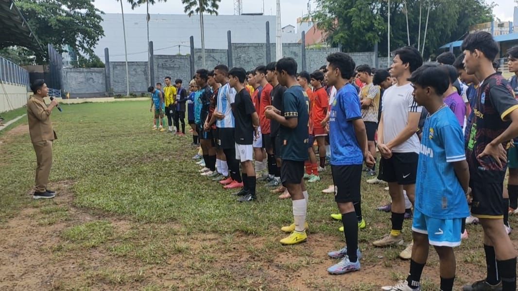 157 pemain mengikuti seleksi pemain Persipon untuk ikut serta di Liga 3 Zona Kalimantan Barat. (Foto: Istimewa)