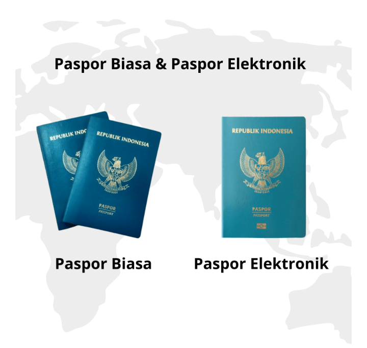 Perbedaan paspor biasa dan paspor elektronik. (Foto: Kanwil Kemenkumham Jawa Timur)