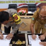 Polres Mempawah menandatangani MoU dengan RSUD dr. Rubini Mempawah, di Rupatama Polres Mempawah, Selasa (12/12/2023), pukul 09.00 WIB. (Foto: Polres Mempawah)
