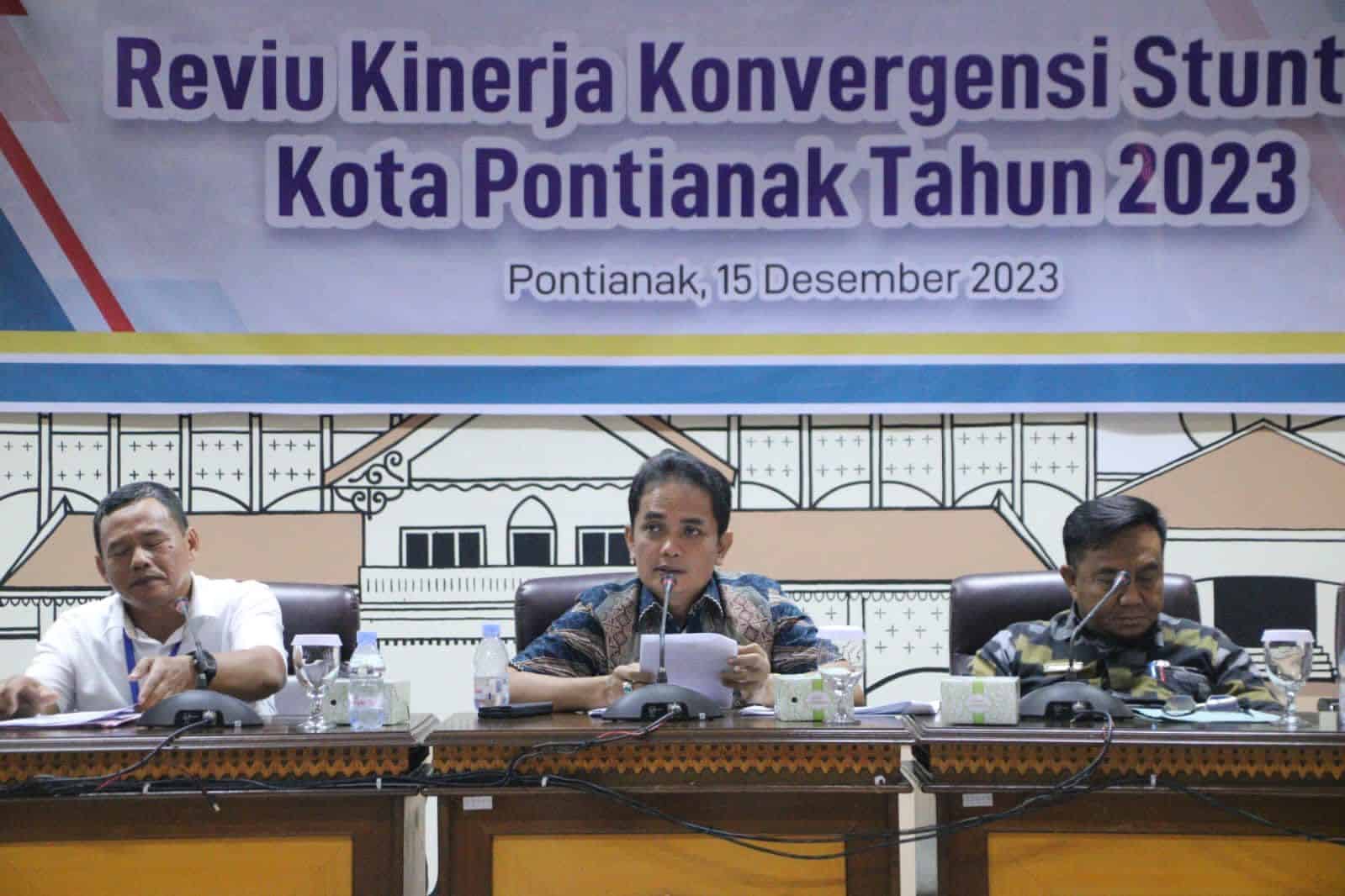 Review kinerja konvergensi stunting Kota Pontianak tahun 2023. (Foto: Prokopim pontianak)