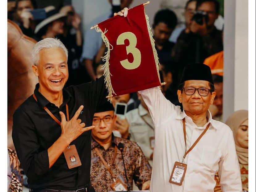 Pasangan Calon Presiden nomor urut 3 Ganjar Pranowo-Mahfud MD (Ganjar-Mahfud). (Foto: Instagram @ganjar_pranowo)