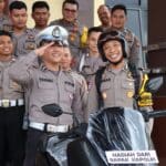 Personel Sat Lantas Polres Kubu Raya, Bripda Novandro mendapatkan apresiasi dari Kapolri, Jenderal Polisi Listyo Sigit Prabowo. (Foto: Jauhari)