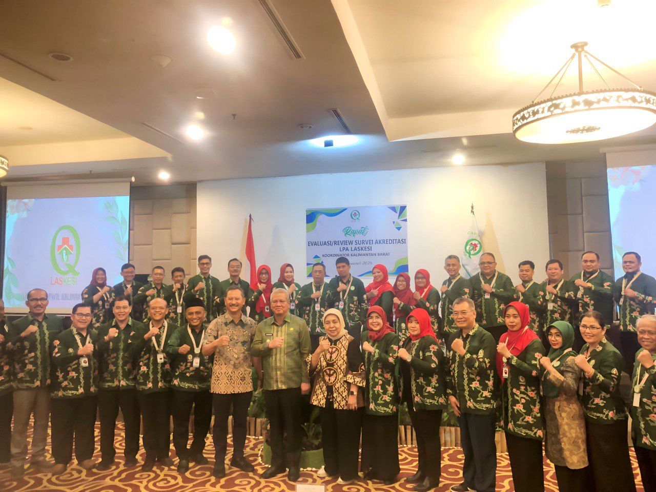 Rapat Evaluasi Lembaga Akreditasi Fasyankes Seluruh Indonesia (Laskesi) di Ballroom Meranti Hotel Mercure Pontianak, Sabtu (20/01/2024). (Foto: Indri)