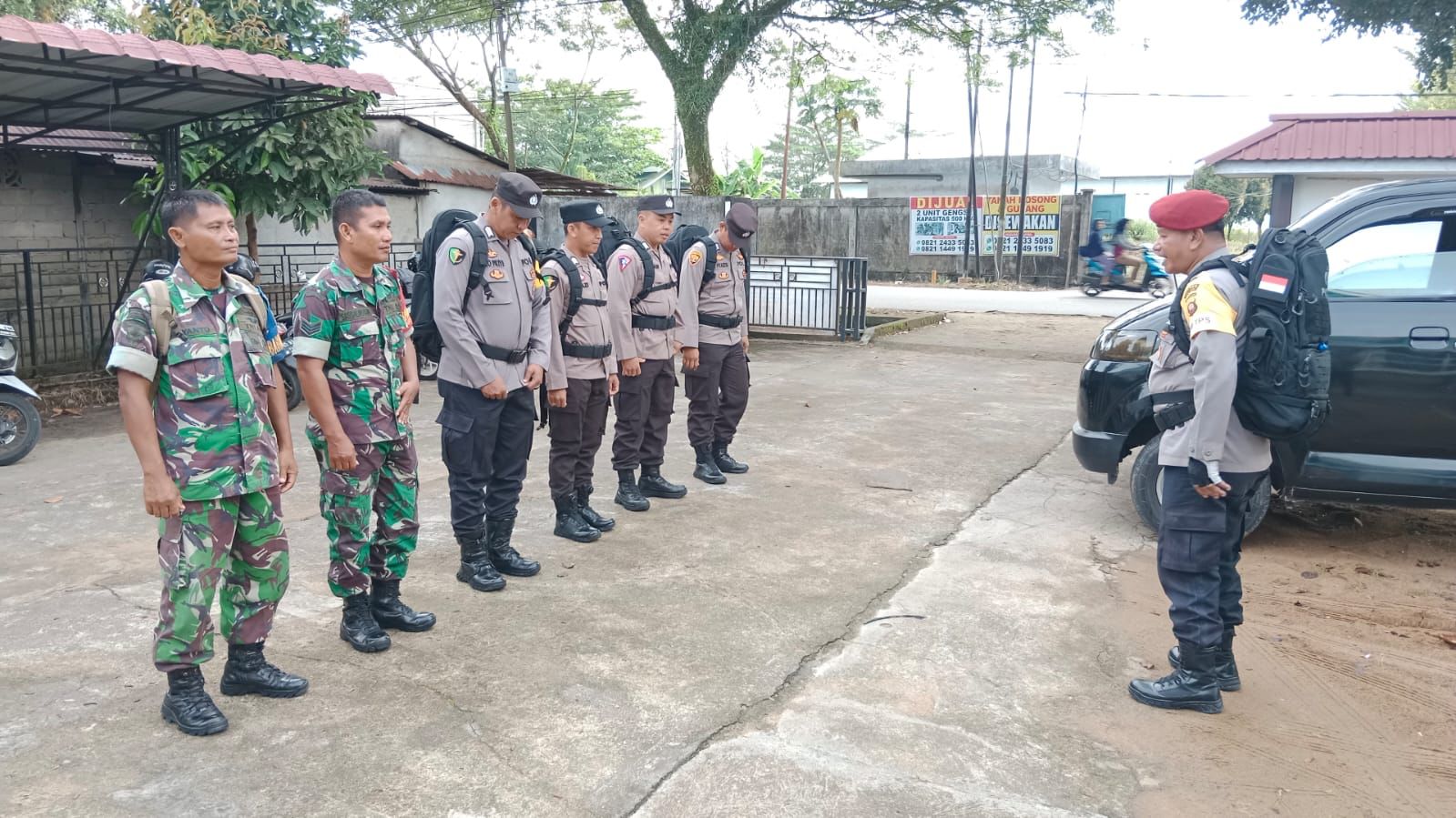 Persiapan personel Polres Kubu Raya dalam pengamanan Pemilu 2024. (Foto: Humas Polres Kubu Raya)