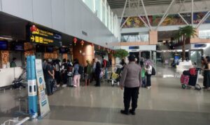 Situasi di Bandara Internasional Supadio, Pontianak selama perayaan Imlek 2575, Jumat (23/02/2024). (Foto: Humas Polres Kubu Raya)