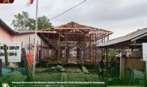 Proses Renovasi Swakelola Kantor Koramil Teluk Batang Nyaris Rampung 6