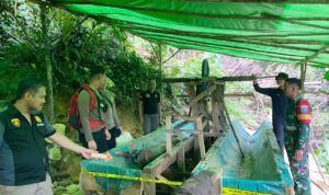 Aparat Gabungan Temukan 10 Mesin Gelondongan di Lokasi PETI Desa Batu Tiga Bunut Hulu 3